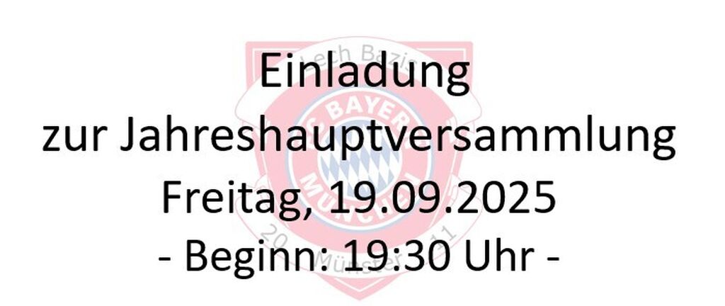 Einladung JHV 2025